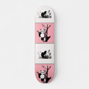 Skateboard Pandas Checker - Rose