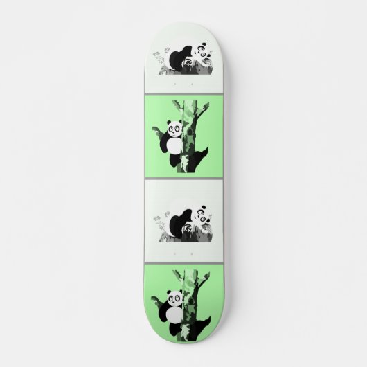 Skateboard Pandas Checker - Vert (Devant)
