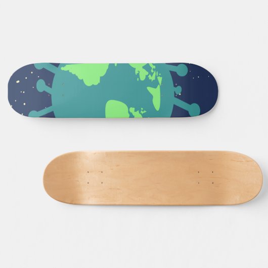 Skateboard Pandémie globale (Particule virale) (Infection vir (Horz)