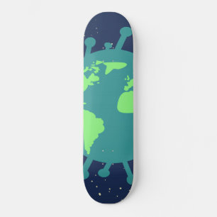 Skateboard Pandémie globale (Particule virale) (Infection vir