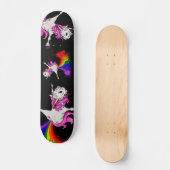 Skateboard panier arc-en-ciel de licorne (Recto)