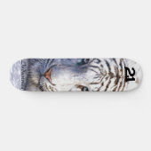 Skateboard Panneau blanc de tigre (Horz)