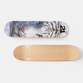 Skateboard Panneau blanc de tigre (Horz)