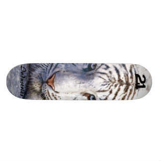Skateboard Panneau blanc de tigre