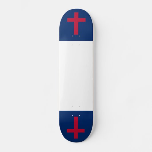 Skateboard Panneau chrétien de drapeau (Recto)