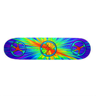 Skateboard Panneau de configuration Style Peace des années 60