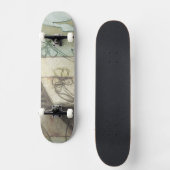 Skateboard Panneau de jardin avec Feuilles, fleurs et herbe (Recto)