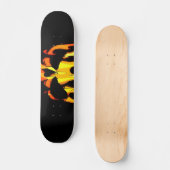 Skateboard Panneau flamboyant de patin de crâne (Recto)