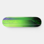 Skateboard Panneau Holographique Sci-Fi vert et noir (Horz)