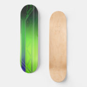 Skateboard Panneau Holographique Sci-Fi vert et noir (Recto)