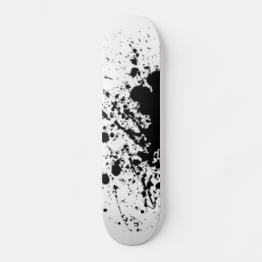 Skateboard panneau noir et blanc de patin d'éclaboussure (Recto)