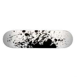 Skateboard panneau noir et blanc de patin d'éclaboussure