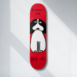 Skateboard Panneau personnalisé "Keep Out" Chien Room<br><div class="desc">Ajoutez une touche ludique à votre espace grâce à cette carte "Keep Out" Dog Room Sign Skateboard Deck. Parfait pour les amoureux de les chiens comme pour les amateurs de skate-board, ce pont présente une jolie illustration en noir et blanc sur des arrière - plans dynamiques. Les messages "Alexander's Room"...</div>