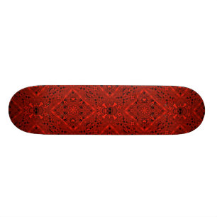 SKATEBOARD PANNEAU ROUGE DE BANDANA DE CRÂNE