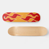 Skateboard Panneau rouge de flamme (Horz)