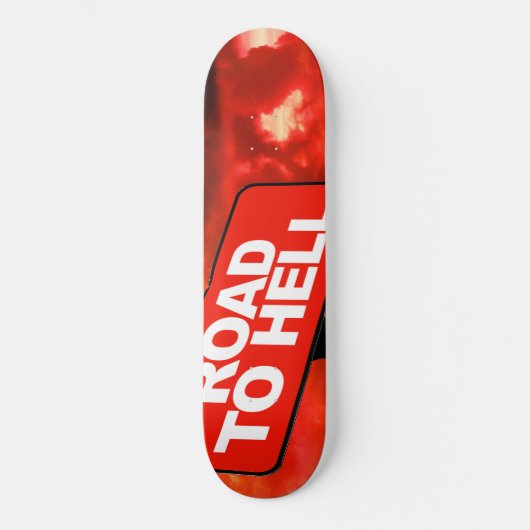 Skateboard Panneau Route vers l'enfer (Recto)