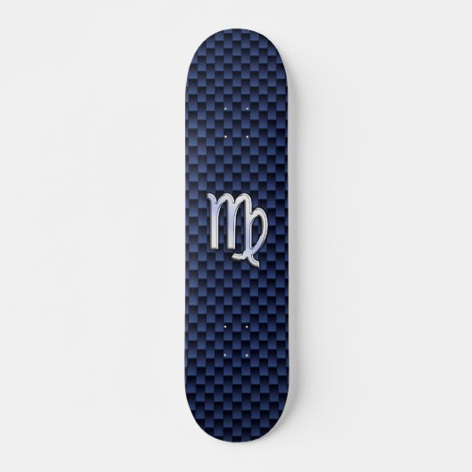 Skateboard Panneau Virgo Zodiac couleur carbone bleu marine (Devant)