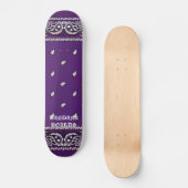 Skateboard PANNEAUX de BANDANA pourpres (Recto)