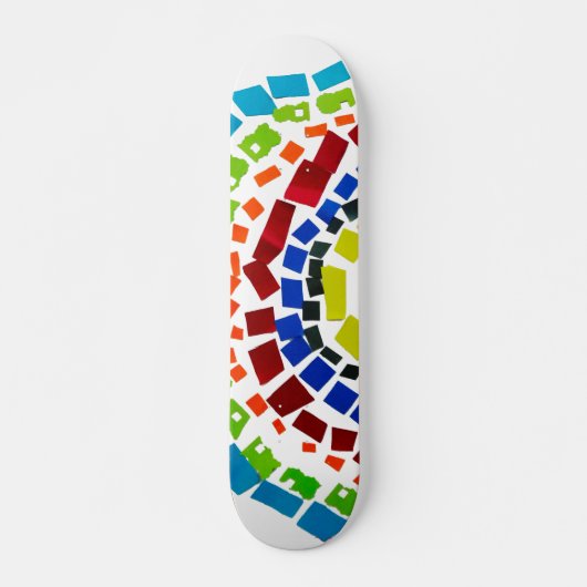 Skateboard Papier arc en ciel (Devant)