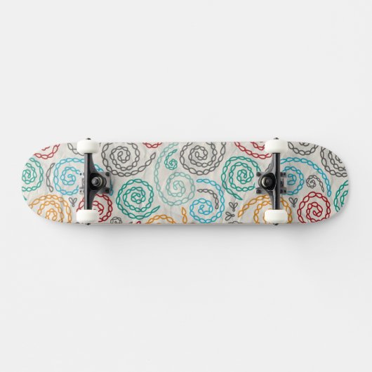 Skateboard Papier fripé par fantaisie de broderie (Horz)