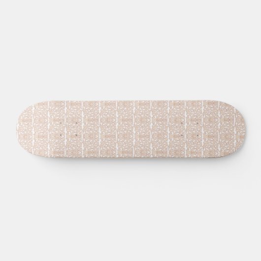 Skateboard papier peint beige et blanc avec motif (Horz)