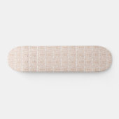 Skateboard papier peint beige et blanc avec motif (Horz)