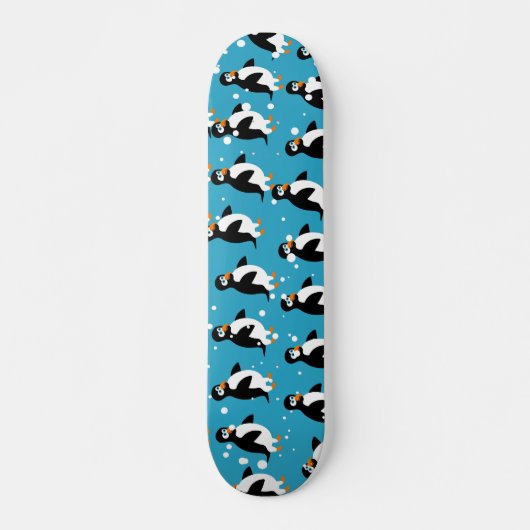 Skateboard Papier peint de pingouin (Devant)