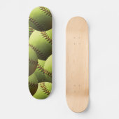Skateboard Papier peint de softball jaune (Recto)