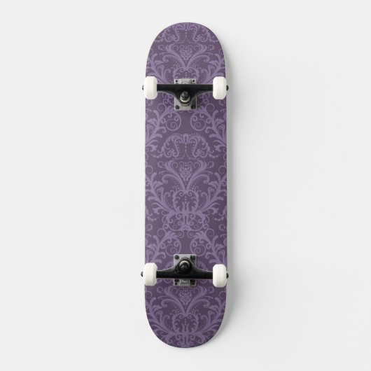 Skateboard Papier peint floral pourpre 2 (Recto)