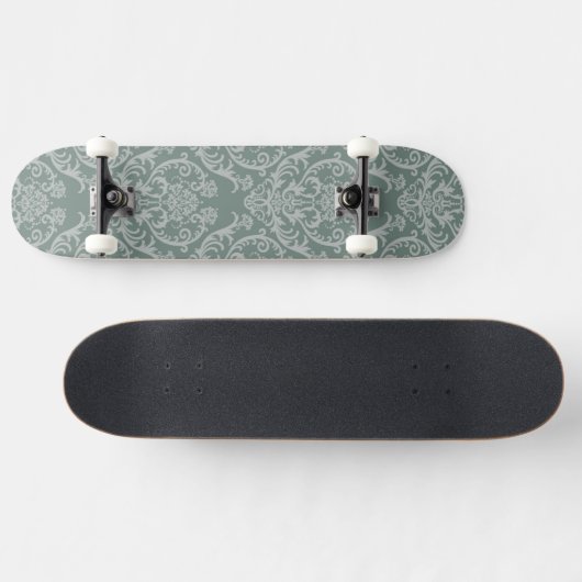 Skateboard Papier peint floral vert (Horz)
