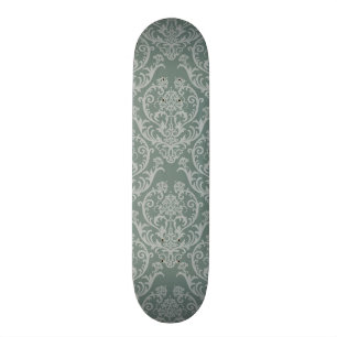Skateboard Papier peint floral vert