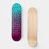Skateboard Papier vert pourpre rose (Recto)