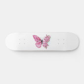 Skateboard Papillon à fleurs avec Sakura rose (Horz)