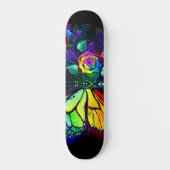 Skateboard Papillon arc-en-ciel (Recto)