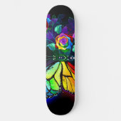 Skateboard Papillon arc-en-ciel (Recto)