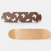Skateboard Papillon blanc Brown Arrière - plan mignon esthéti (Horz)