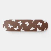Skateboard Papillon blanc Brown Arrière - plan mignon esthéti (Horz)