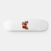 Skateboard Papillon de fleurs rouges aux roses rouges (Horz)