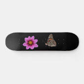 Skateboard Papillon et planche à roulettes rose (Horz)