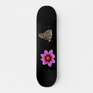 Skateboard Papillon et planche à roulettes rose