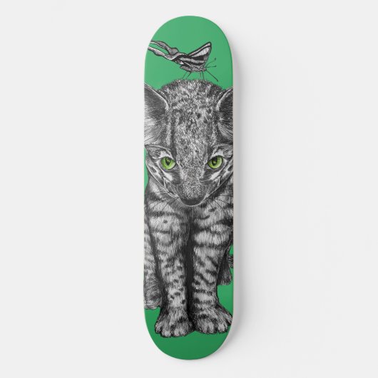 Skateboard Papillon Jungle Kitty (Recto)