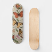 Skateboard Papillon Moth Nature Dessin aquarelle antique (Recto)
