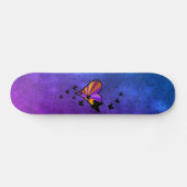 Skateboard Papillon noir sur Rainbow Heart (Horz)