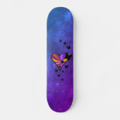 Skateboard Papillon noir sur Rainbow Heart (Recto)