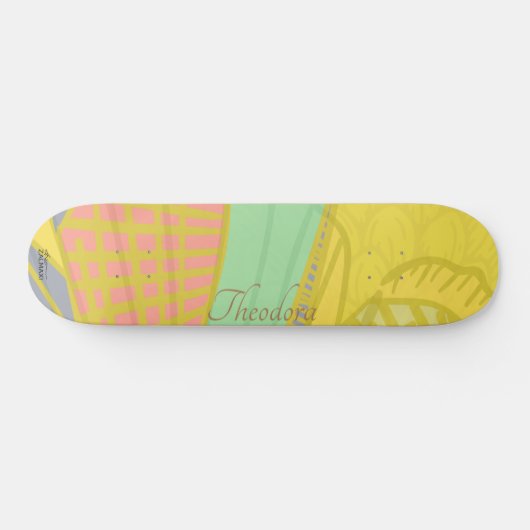 Skateboard Papillon Or Abstrait Jad Rose (Horz)