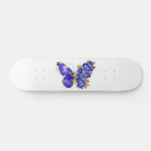 Skateboard Papillon saphir à fleurs (Horz)