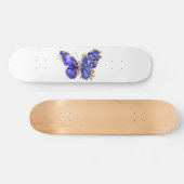 Skateboard Papillon saphir à fleurs (Horz)