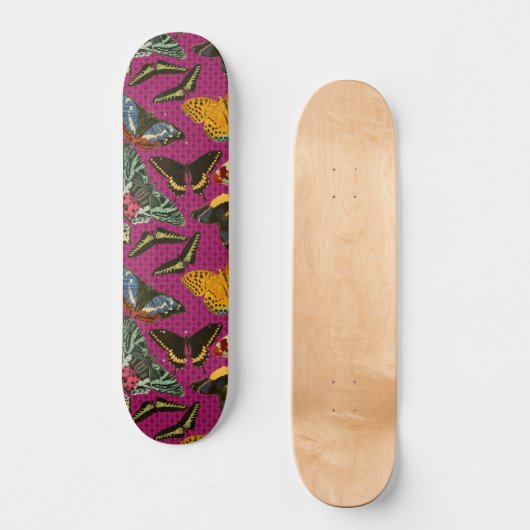 Skateboard Papillon Vintage pourpre (Recto)