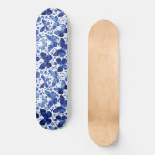 Skateboard Papillons Aquarelle Indigo Blue (Recto)