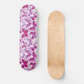 Skateboard Papillons Aquarelle Magenta Rose (Recto)